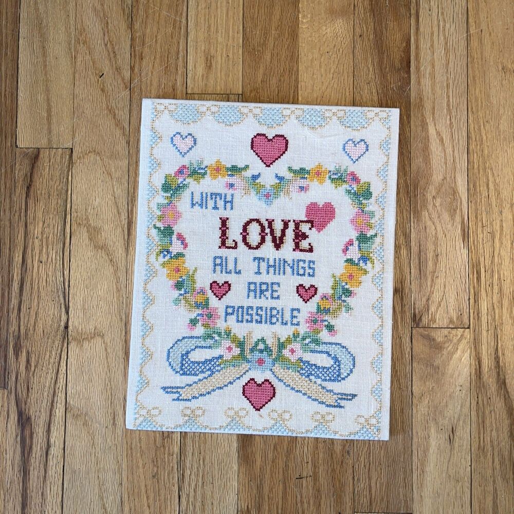 10x13 Embroidery Sampler LOVE ALL THINGS POSSIBLE